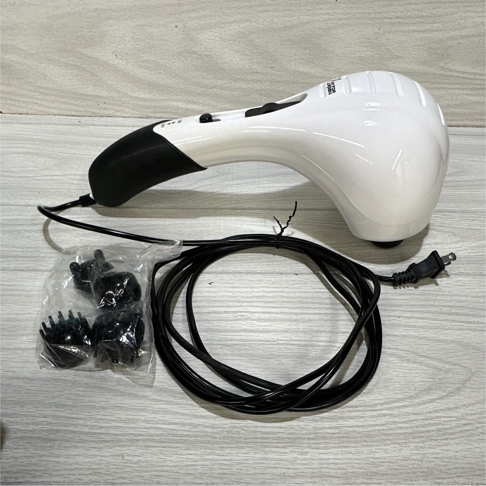 VIKTOR JURGEN Corded Handheld Multispeed Percussion Massager 2 Heads *Works*